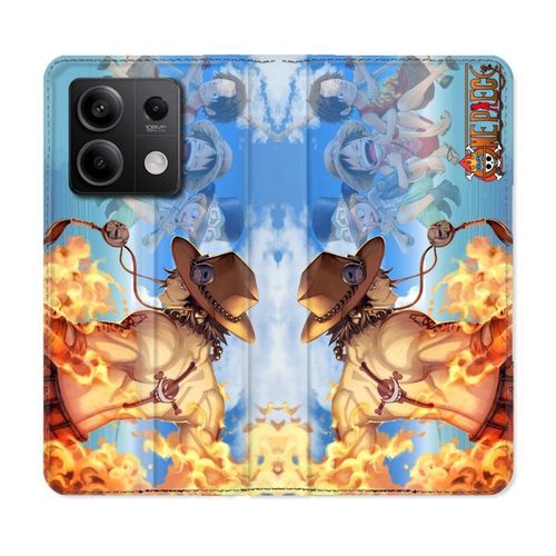Housse Cuir Portefeuille Pour Xiaomi Redmi Note 13 Pro 5g Manga One Piece Ace Color
