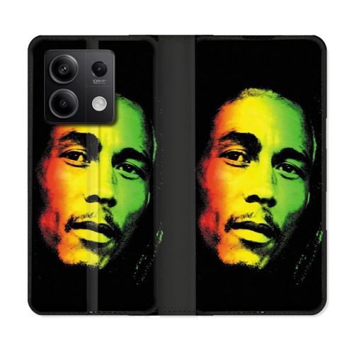 Housse Cuir Portefeuille Pour Xiaomi Redmi Note 13 Pro 5g Musique Bob Marley 2