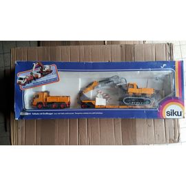 Siku 4111 - Volvo Fl10 + Menck M500h Transport Surbaisé Pelle Hyraulique 1:55-Siku
