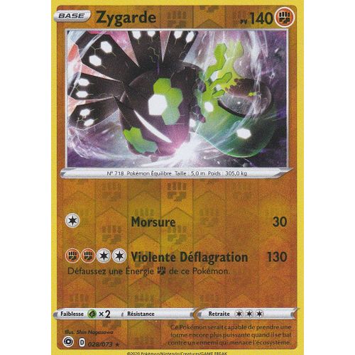 Carte Pokemon - Zygarde - 28/73 - Holo-Reverse - Épée Et Bouclier 3,5 - La Voie Du Maitre