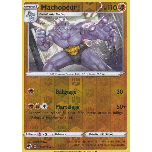 Carte Pokemon - Machopeur - 25/73 - Reverse - Épée Et Bouclier 3,5 - La Voie Du Maitre