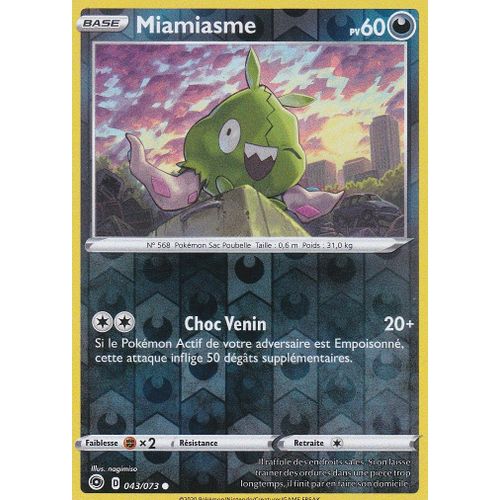 Carte Pokemon - Miamiasme - 43/73 - Reverse - Épée Et Bouclier 3,5 - La Voie Du Maitre