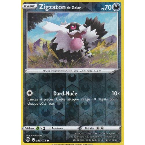 Carte Pokemon - Zigzaton De Galar - 35/73 - Reverse -Épée Et Bouclier 3,5 - La Voie Du Maitre