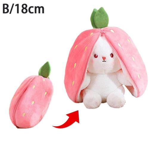 Jouets En Peluche Lapin Mignon Noir Taille Unique, Lapin En Peluche Carotte Lapin Fraise Variantes De Lapin Disponibles