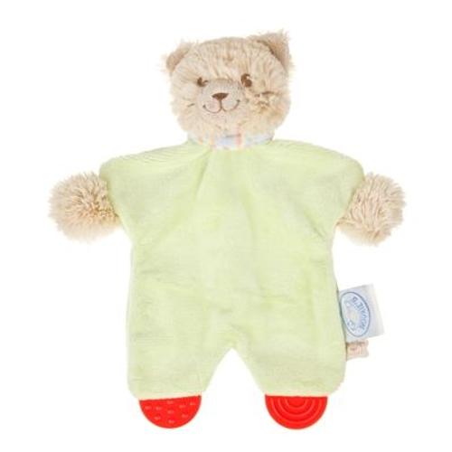 Doudou Peluche Ours Bear Bar Orso Noukie's Noukies Chat Cat Katze Fidji Plat Vert Dentition Rouge