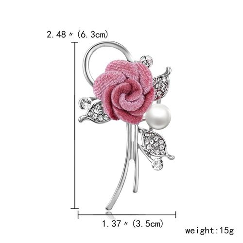 Rinhoo ¿ Broche À Revers En Tissu Coloré Pour Femmes, Nouvelle Collection De Broches De Mariage, Fleur Colorée, Fait À La Main, Perle D'art, Strass
