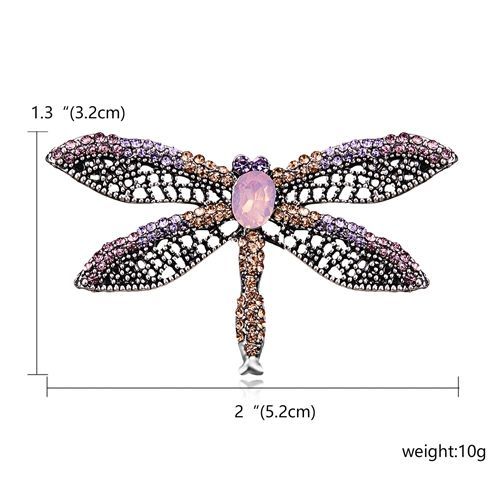 Rinhoo ¿ Broche En Strass Pour Femmes, Fait À La Main, Coloré, Couple D'oiseaux, Libellule, Cristal, Broche Pour Femmes, Bijoux De Costume