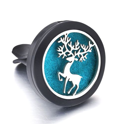 Clip Désodorisant De Voiture Noir En Acier Inoxydable, Médaillon D'aromathérapie, Diffuseur D'huile Essentielle, Pendentif De Parfum, Arbre De Vie, Nouvelle Collection