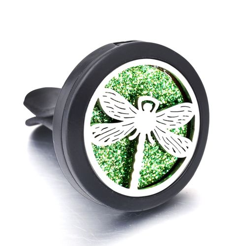 Clip Désodorisant De Voiture Noir En Acier Inoxydable, Médaillon D'aromathérapie, Diffuseur D'huile Essentielle, Pendentif De Parfum, Arbre De Vie, Nouvelle Collection