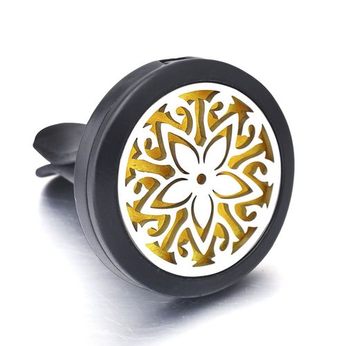 Clip Désodorisant De Voiture Noir En Acier Inoxydable, Médaillon D'aromathérapie, Diffuseur D'huile Essentielle, Pendentif De Parfum, Arbre De Vie, Nouvelle Collection