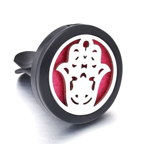 Clip Désodorisant De Voiture Noir En Acier Inoxydable, Médaillon D'aromathérapie, Diffuseur D'huile Essentielle, Pendentif De Parfum, Arbre De Vie, Nouvelle Collection
