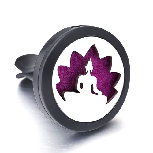 Clip Désodorisant De Voiture Noir En Acier Inoxydable, Médaillon D'aromathérapie, Diffuseur D'huile Essentielle, Pendentif De Parfum, Arbre De Vie, Nouvelle Collection