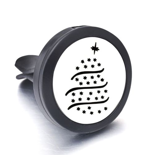 Clip Désodorisant De Voiture Noir En Acier Inoxydable, Médaillon D'aromathérapie, Diffuseur D'huile Essentielle, Pendentif De Parfum, Arbre De Vie, Nouvelle Collection