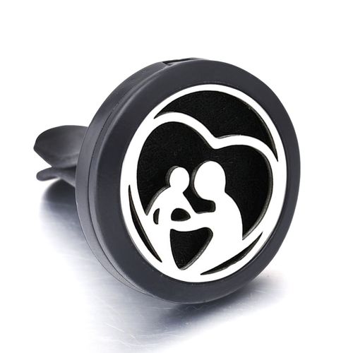 Clip Désodorisant De Voiture Noir En Acier Inoxydable, Médaillon D'aromathérapie, Diffuseur D'huile Essentielle, Pendentif De Parfum, Arbre De Vie, Nouvelle Collection
