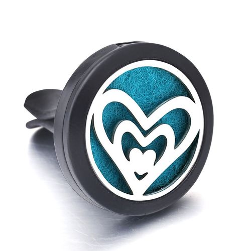 Clip Désodorisant De Voiture Noir En Acier Inoxydable, Médaillon D'aromathérapie, Diffuseur D'huile Essentielle, Pendentif De Parfum, Arbre De Vie, Nouvelle Collection