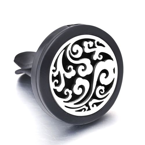 Clip Désodorisant De Voiture Noir En Acier Inoxydable, Médaillon D'aromathérapie, Diffuseur D'huile Essentielle, Pendentif De Parfum, Arbre De Vie, Nouvelle Collection