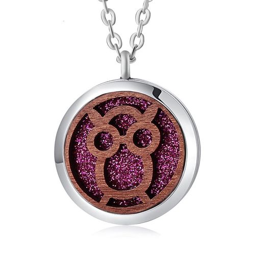 Collier D'aromathérapie Pigeon De La Paix En Bois Vintage, Diffuseur D'huiles Essentielles, Médaillon De Parfum Animal De Théâtre, Bijoux Pendentif Simples, Mode
