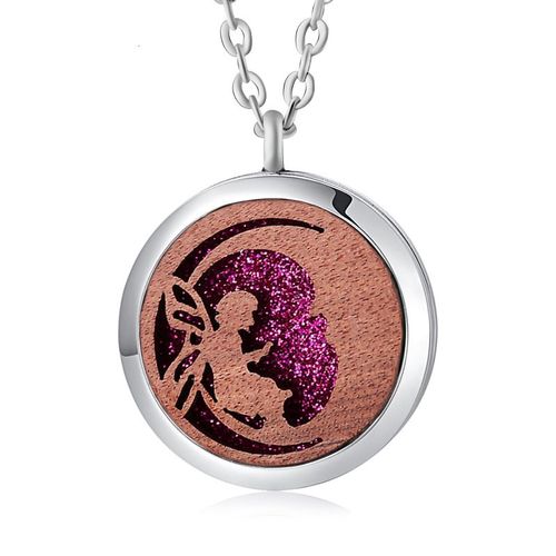 Collier D'aromathérapie Pigeon De La Paix En Bois Vintage, Diffuseur D'huiles Essentielles, Médaillon De Parfum Animal De Théâtre, Bijoux Pendentif Simples, Mode