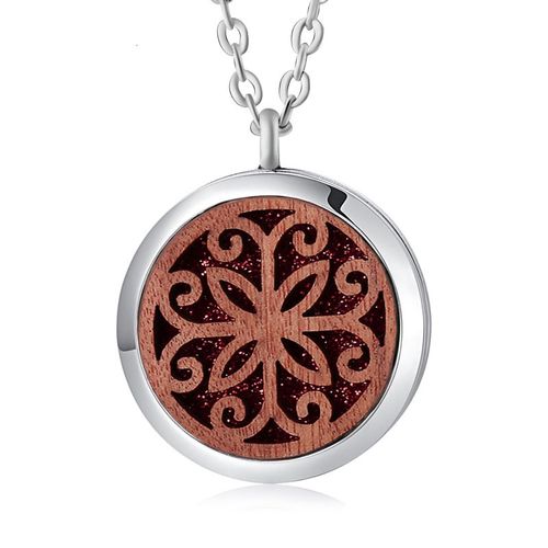 Collier D'aromathérapie Pigeon De La Paix En Bois Vintage, Diffuseur D'huiles Essentielles, Médaillon De Parfum Animal De Théâtre, Bijoux Pendentif Simples, Mode