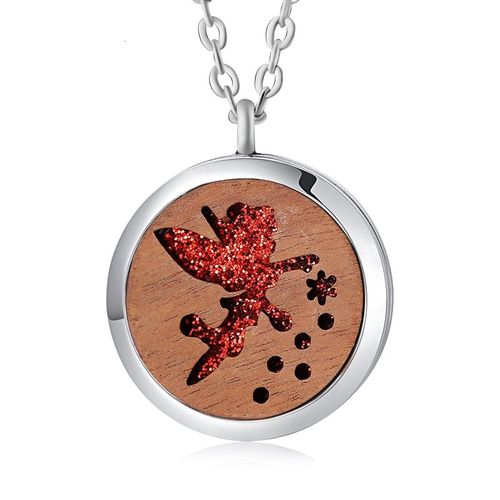 Collier D'aromathérapie Pigeon De La Paix En Bois Vintage, Diffuseur D'huiles Essentielles, Médaillon De Parfum Animal De Théâtre, Bijoux Pendentif Simples, Mode