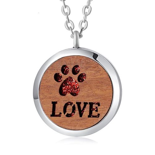 Collier D'aromathérapie Pigeon De La Paix En Bois Vintage, Diffuseur D'huiles Essentielles, Médaillon De Parfum Animal De Théâtre, Bijoux Pendentif Simples, Mode