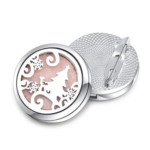 Broche En Métal De Haute Qualité, Badge En Acier Inoxydable, Parfum Ouvert, Aromathérapie, Diffuseur D'huile Essentielle, Médaillon, Bijoux