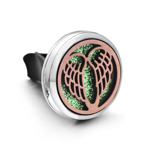 Diffuseur De Parfum De Voiture En Bois Vintage, Ailes D'ange, Aromathérapie, Médaillons De Bijoux, Pendentif Amovible, Désodorisant De Voiture, Clip De Sortie, Cadeau