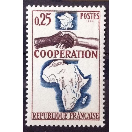 Coopération Avec Afrique 0,25 (Impeccable N° 1432) Neuf** Luxe (= Sans Trace De Charnière) - France Année 1964 - N29368