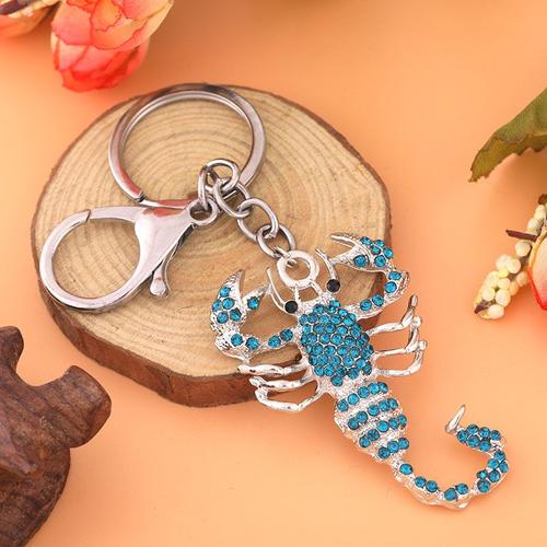 Porte-Clés En Métal Zircon Style Scorpion, Bijoux Polyvalents À La Mode, Mignon Et Brillant, Accessoires Fins Pour Sac De Dames, Pendentif, 2019