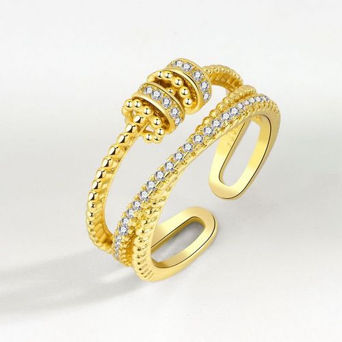 Bague Rotative En Forme De Fleur De Soleil Pour Femmes, Anneau À Décompression, Simple, Papillon, Strass, Soulagement De La Pression, Bijoux