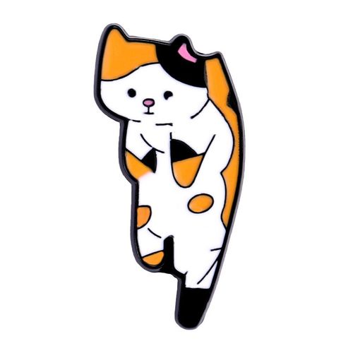 Broches D'animaux De Dessin Animé Pour Couples, Épingles En Émail, Épinglettes Pour Vêtements, Insignes En Métal Pour Sac, Bijoux Pour Amoureux, Rose, Noir, Chat, Poisson, Sofia, 1pc
