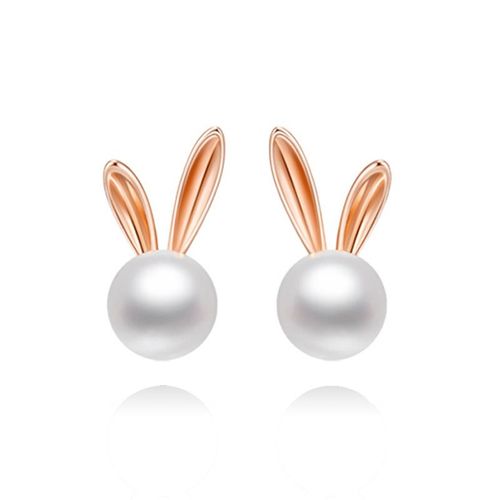 Boucles D'oreilles Lapin Mignon Pour Femmes, Mini Opale En Peluche, Bijoux Cadeaux D'anniversaire