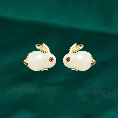 Boucles D'oreilles Lapin Mignon Pour Femmes, Mini Opale En Peluche, Bijoux Cadeaux D'anniversaire