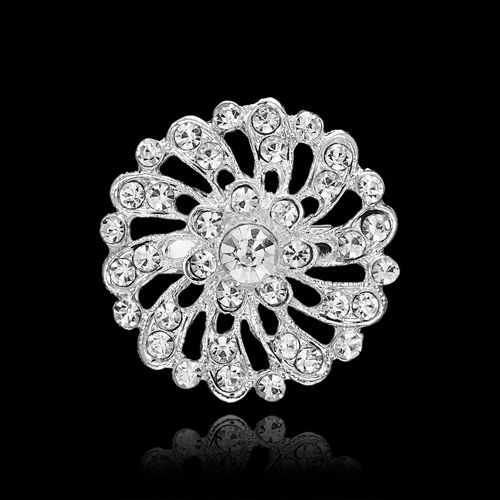 Rinhoo ¿ Broches En Cristal En Forme De C?ur Pour Femme, Bijoux Féminins, Mode, Amour, Strass Blancs, Fête De Mariage, Banquet