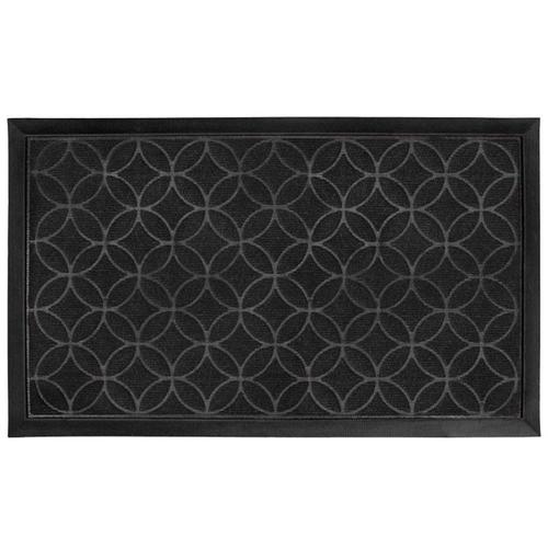 Paris Prix - Tapis D'entrée Rectangle "Emilio" 45x75cm Noir