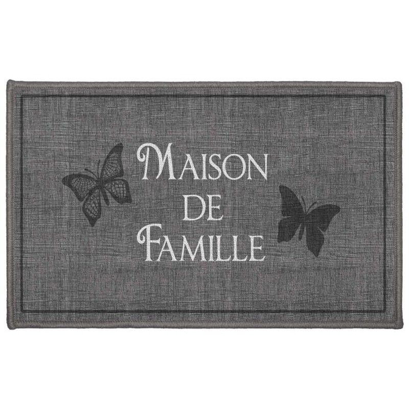 Tapis Rectangle "Familia" 50x80cm Gris