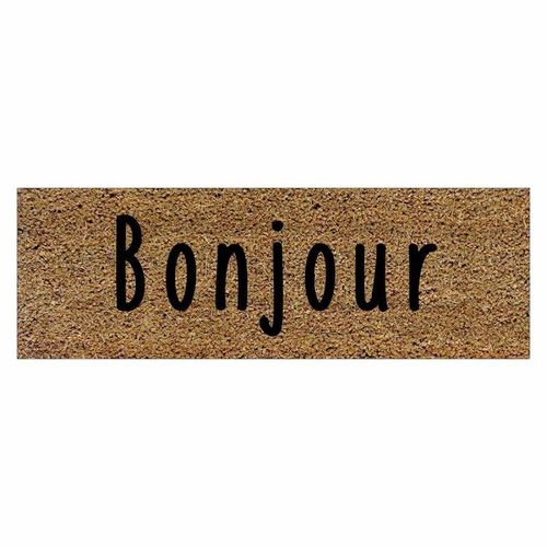 Paris Prix - Paillasson En Coco "Bondia" 25x75cm Naturel