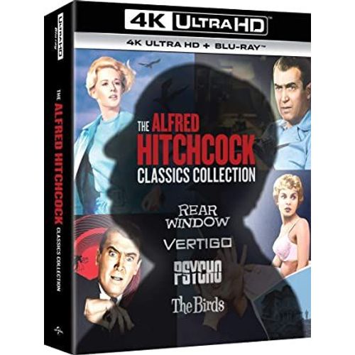 Alfred Hitchcock, Les Classiques Coffret : Fenêtre Sur Cour + Sueurs Froides + Psychose + Les Oiseaux