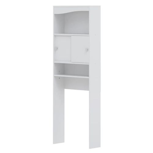 Meuble Wc Wave Blanc 64 X 177 - Symbiosis