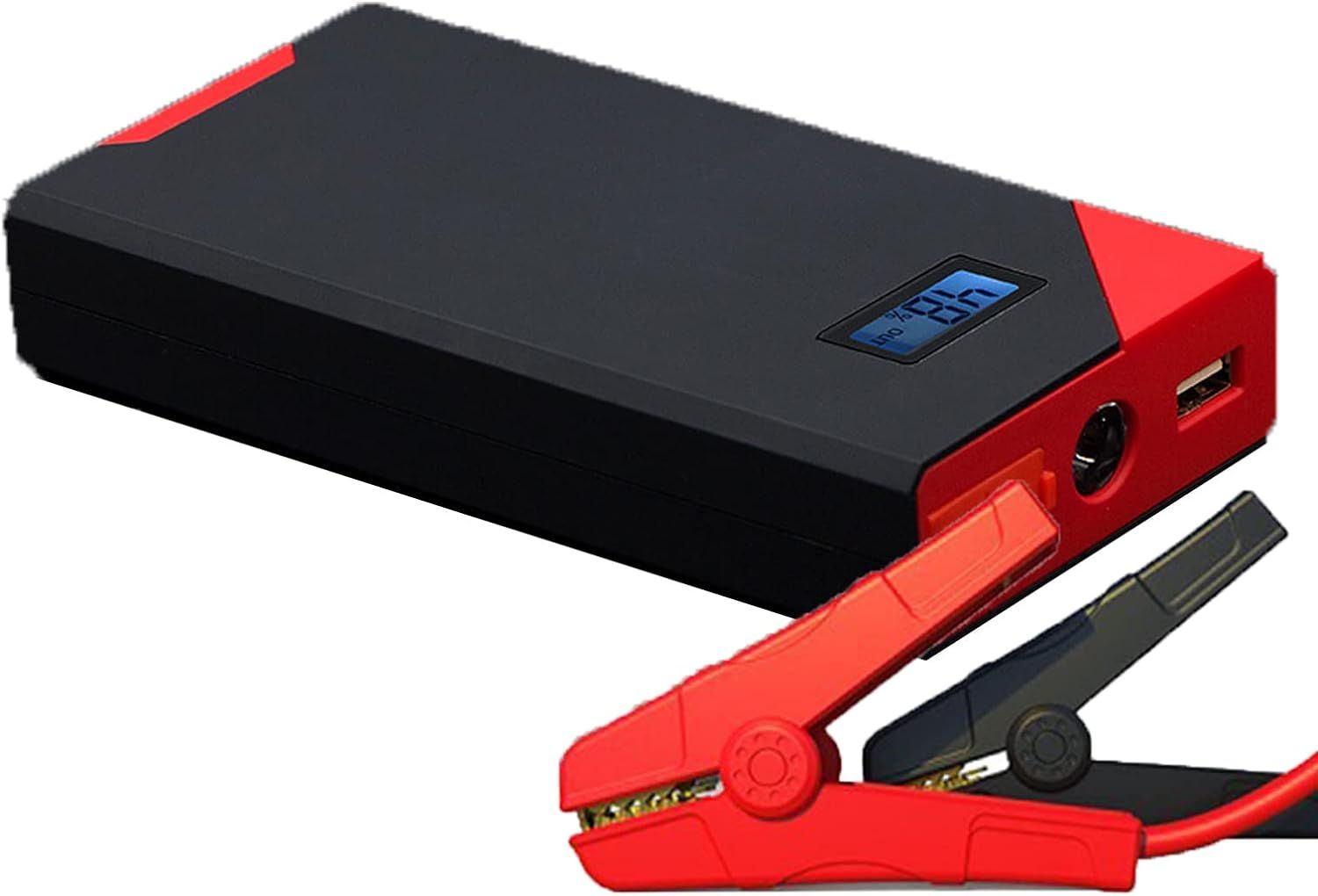 Démarreur De Voiture 800 A 12000mah (Jusqu'à 6,0 L De Gaz Ou 3,0 L De Diesel), Booster Batterie,Portable Jump Starter Et Lampe