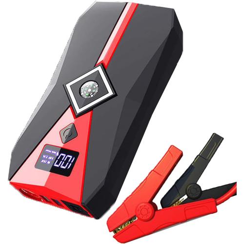 Démarreur De Voiture1600 A 36800mah (Jusqu'à 7,0 L De Gaz Ou 5,0 L De Diesel), Booster Batterie,Portable Jump Starter Et Lampe