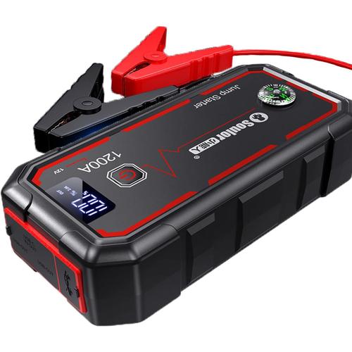 Démarreur De Voiture 2000 A 26000mah (Jusqu'à 6,0 L De Gaz Ou 4,0 L De Diesel), Booster Batterie,Portable Jump Starter Et Lampe