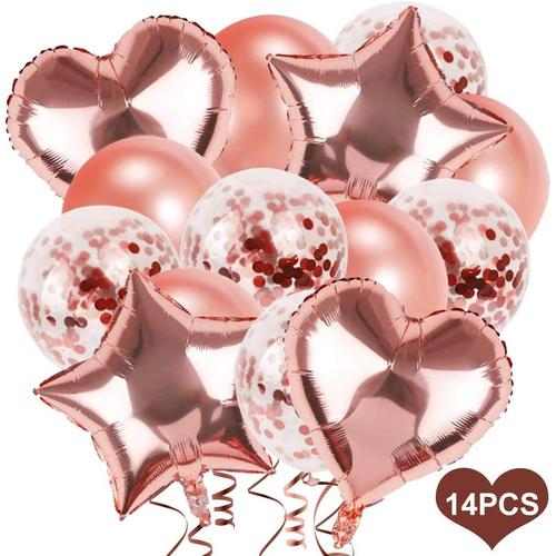 Ensemble De Ballons D'anniversaire (Rose Gold)