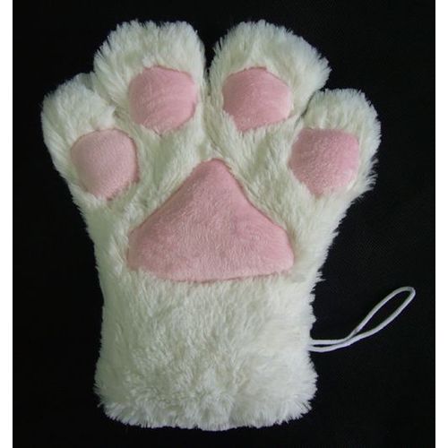 Envoie De France Paire De Patte Gant Forme Chat En Peluche Doux Cosplay Soirée Costume Déguisement Blanc Rouge Noir Rose Mignon Adorable Partie Costume Ensemble Pour Enfants Et Adultes