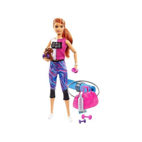 Barbie Bien-Être Gymnase Avec Petit Chien Et Accessoires Mattel Gjg57