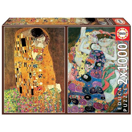 Puzzle Gustav Klimt 2x1000 Le Baiser + La Vierge