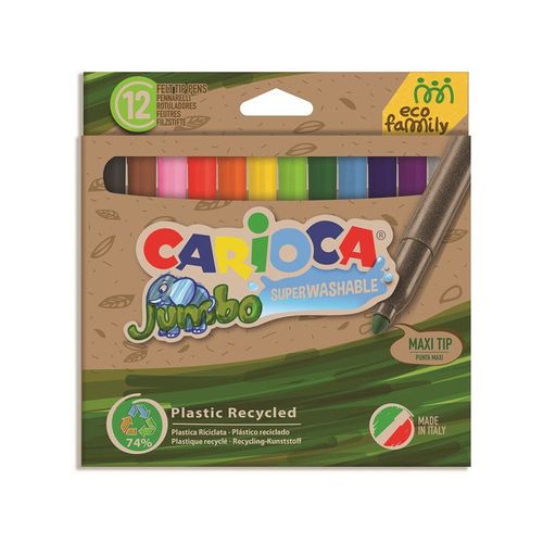 Pack Marqueur Eco Jumbo 12 Couleurs Carioca 43101