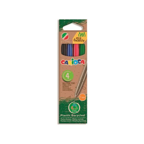 Pack Stylos Eco Boîte 4 Couleurs Carioca 43102