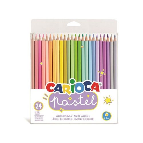 Pack 24 Crayons De Couleur Pastel Carioca 43310