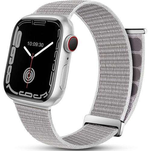 Gris Bracelet Boucle Sport Compatible Avec Apple Watch 38mm 40mm 41mm, Bracelets Nylon Hommes Femmes Bracelets, Bande De